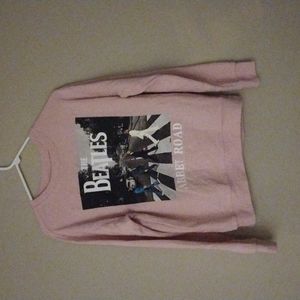 Beatles Abbey road sweatshirt medium pink